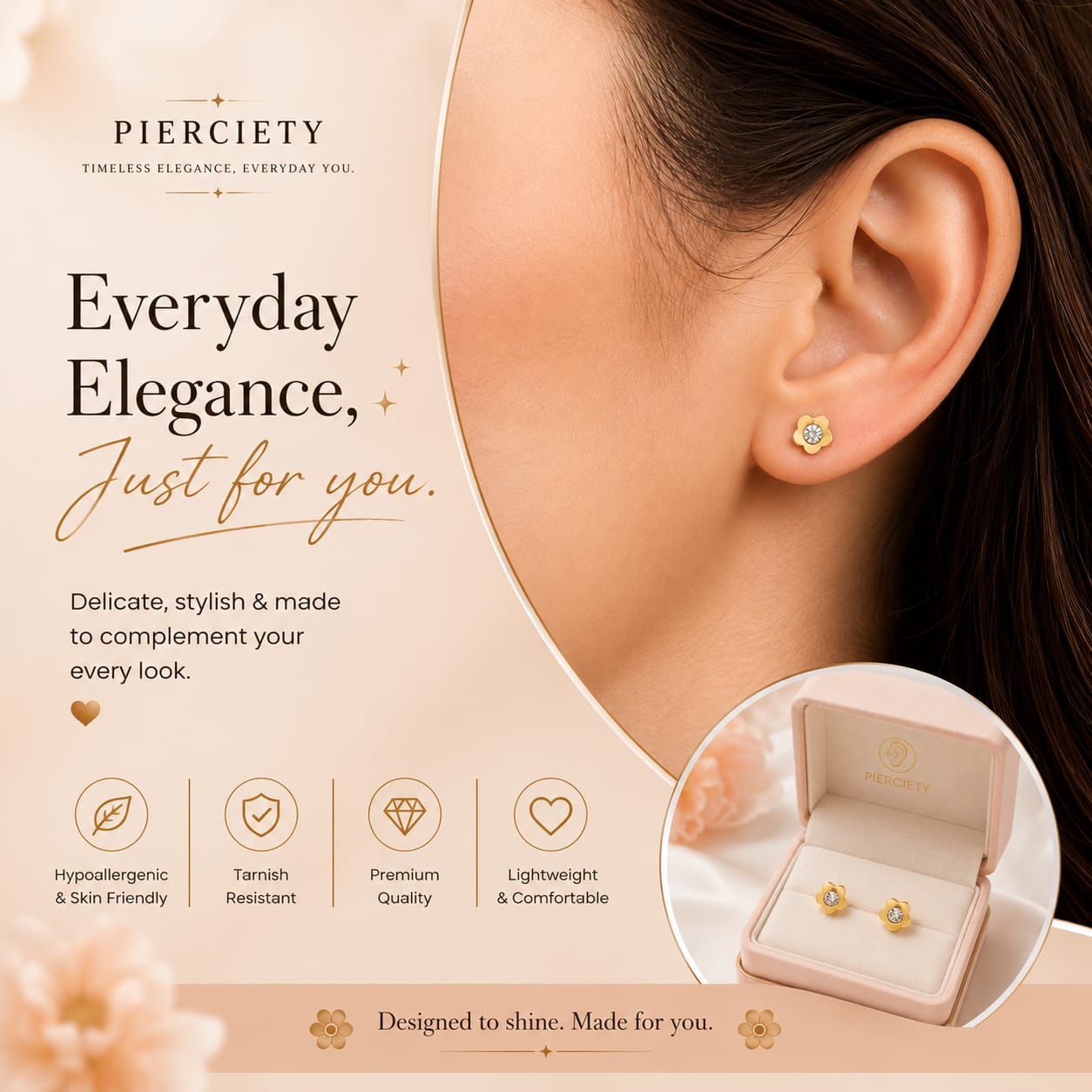 Pierciety social media design